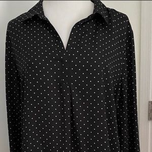 Size small black with white dots ELLE  blouse